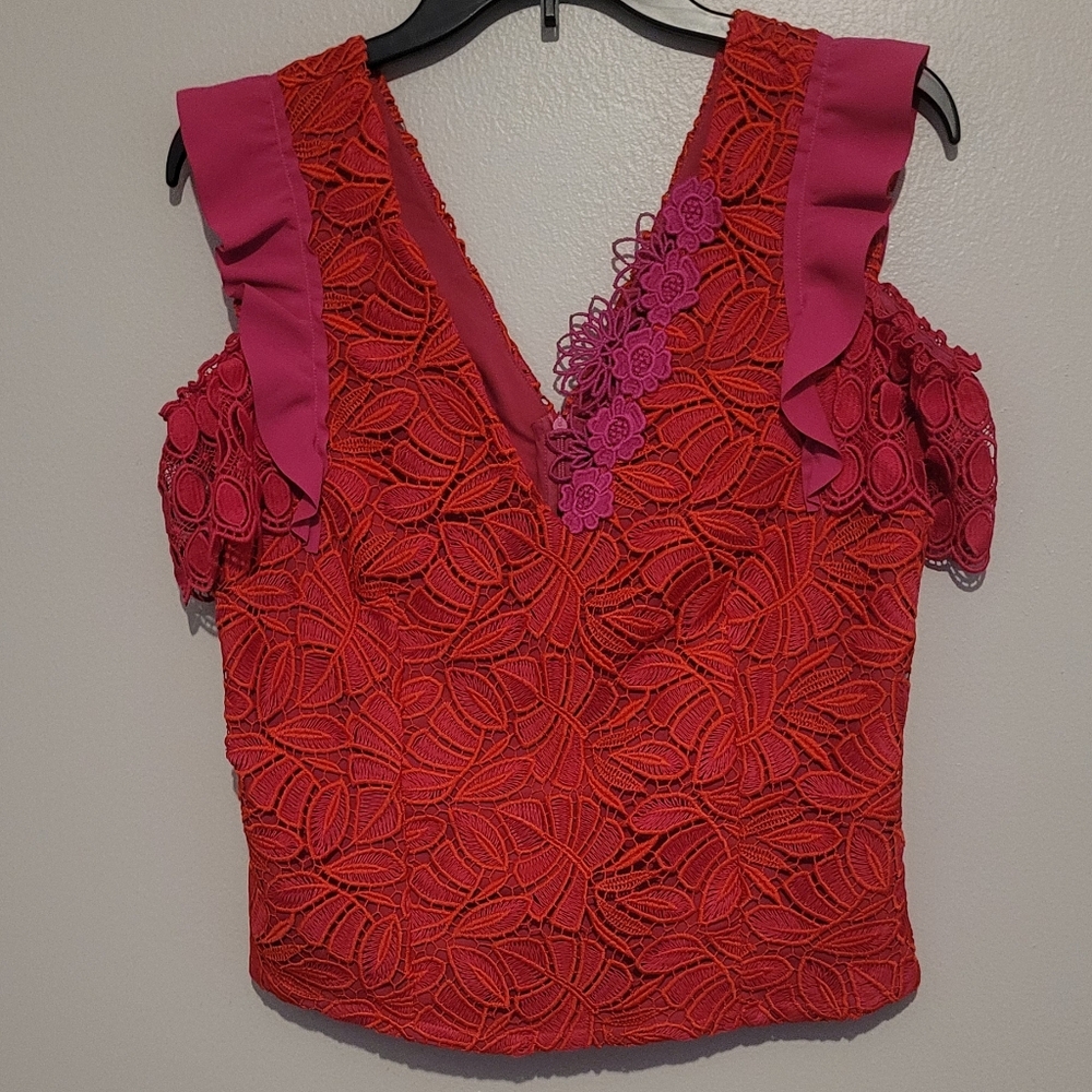Pinko Lace Cuff Sleeve Top